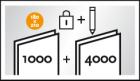 Pack de 5 000 Ordonnances manuscrites avec duplicata dont 1000 s&eacute;curis&eacute;es et 4000 classiques - 180x210 