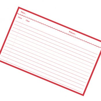 500 Fiches suite rouge - 200x125