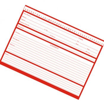 500 Dossiers patients 3 volets rouge - 200x125