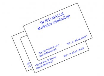 300 Cartes de visite - 55x85
