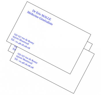 300 Cartes de visite - 80x128