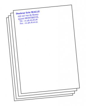 1 000 T&ecirc;tes de lettre en ramette de 500 - 21x29.7 (A4)