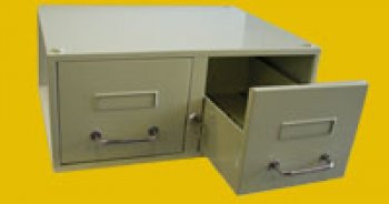 Fichier métallique ivoire 2 tiroirs - 500x430x210