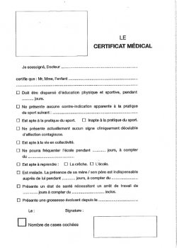 PCM148 - 6 blocs de 50 Certificats médicaux pré-imprimés 148x210